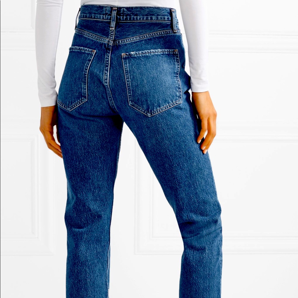 AGOLDE
Riley cropped high-rise straight-leg jeans